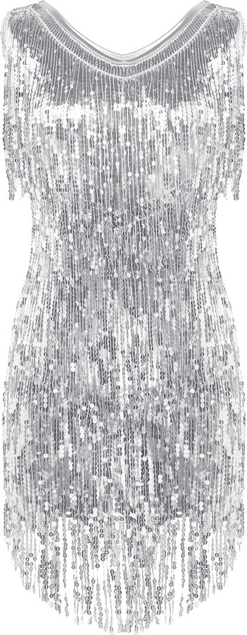 silver sparkly dresses uk