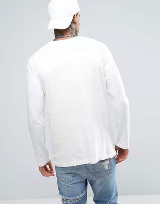 Ellesse Long Sleeve T-Shirt With Classic Logo In White