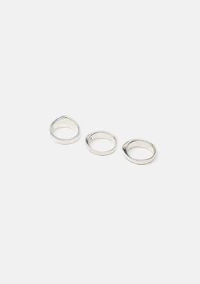 Sophie Buhai Dimple Ring Set Silver