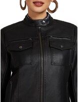 Thumbnail for your product : New York & Co. Four-Pocket Faux-Leather Jacket