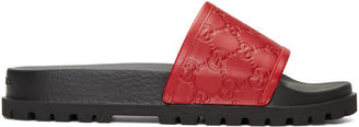 Gucci Red Pursuit Trek Slide Sandals