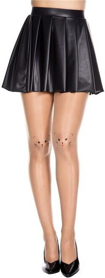 Music Legs Women’s Small cat face spandex pantyhose