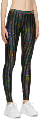 Versace Black Greca Neon Print Leggings - ShopStyle
