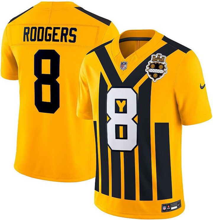 Nike Men's Aaron Rodgers Gold Pittsburgh Steelers Alternate Vapor F.U.S.E. Limited Jersey