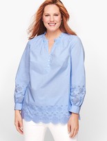 Thumbnail for your product : Talbots Embroidered Poplin Popover - End On End
