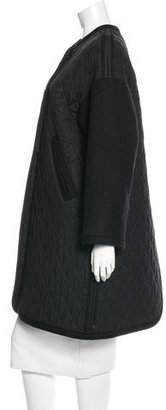 Sonia Rykiel Wool-Trimmed Quilted Coat