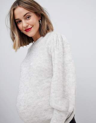 Mama Licious Mama.Licious Mamalicious maternity chunky cable sleeve detail jumper