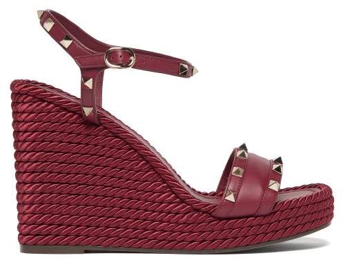 burgundy wedge shoes women's