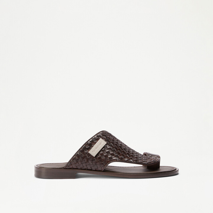 Russell Bromley ARABIAN Men's Brown Leather Woven Toe Post - Main Image