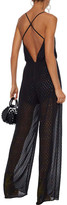 Thumbnail for your product : Mason by Michelle Mason Cami Draped Appliqued Chiffon Jumpsuit