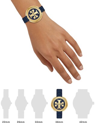 Tory Burch The Miller Goldtone Stainless Steel & Leather Strap Watch -  ShopStyle