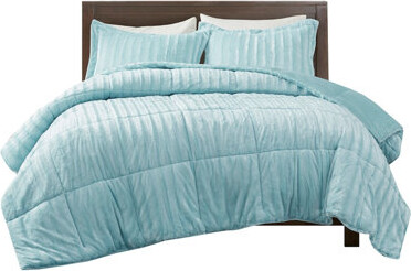 DORROM Luxurious Faux Fur Bedding Set Polyester Comfort Modern Style For Home