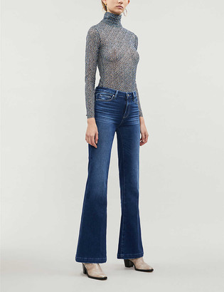 Paige Genevieve high-rise faded flared jeans
