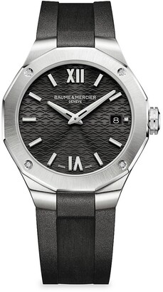 Baume & Mercier Riviera 10613 Stainless Steel & Rubber Strap Watch