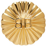 Balenciaga - Boucle d'oreille à clip ronde à logo dorée
