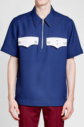 Calvin Klein Cotton Polo Shirt with Embossed Buttons