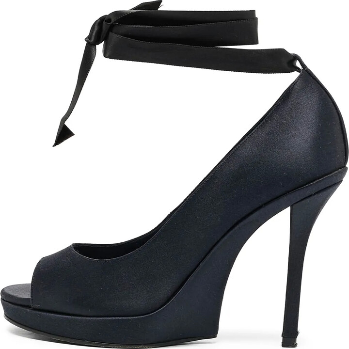 Navy Peep Toe Heels ShopStyle UK