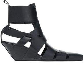 Rick Owens Cutout Leather Wedge Sandals