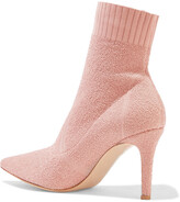 Thumbnail for your product : Gianvito Rossi Fiona Bouclé-knit Sock Boots