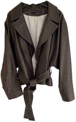 Amanda Wakeley Brown Leather Jacket for Women