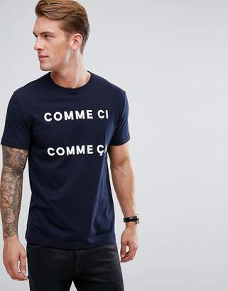 French Connection T-Shirt With Comme Ci Print
