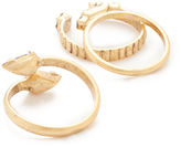 Thumbnail for your product : Elizabeth Cole Wraparound Ring Set