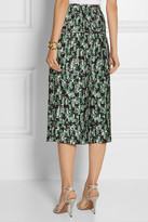 Thumbnail for your product : Marni Pleated floral-print silk midi skirt