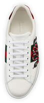 Thumbnail for your product : Gucci New Ace Men's Snake Sneakers, White
