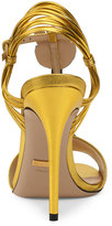 Thumbnail for your product : Gucci Allie Arrow-Appliqué Leather Sandal, Oro