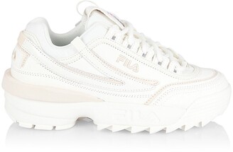 plain white fila shoes
