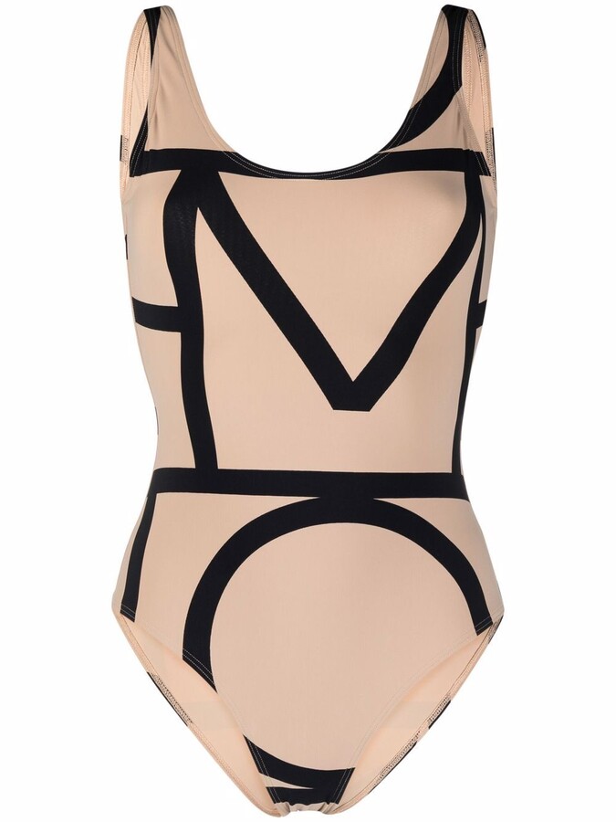 Totême Monogram LowBack Swimsuit ShopStyle