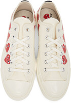 Thumbnail for your product : Comme des Garçons PLAY Off-White Converse Edition Multiple Hearts Chuck 70 Low Sneakers