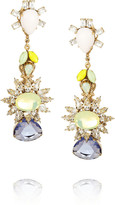 Thumbnail for your product : Swarovski Bijoux Heart Gold-plated, crystal and tanzanite earrings