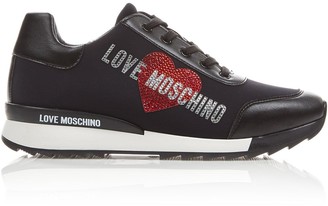 love moschino crystal low trainers