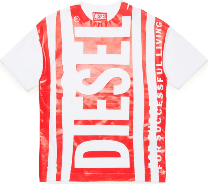 Diesel Kids logo-print cotton T-shirt