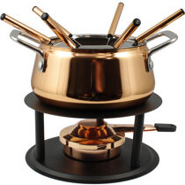 Swissmar Peak 10 Piece Fondue Set, Copper