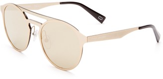 Marc Jacobs Mirrored Round Brow Bar Sunglasses, 50mm