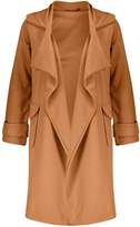 Thumbnail for your product : boohoo Large Collar Pocket Lightweight Duster