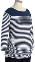 Thumbnail for your product : Old Navy Maternity Striped Boat-Neck Tops