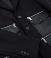 Thumbnail for your product : DSQUARED2 Leather Patch Wool Coat