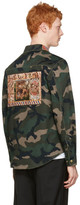 Thumbnail for your product : Valentino Green Embroidered Camo Jacket