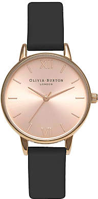 Olivia Burton Women's Midi Dial Leather Strap Watch