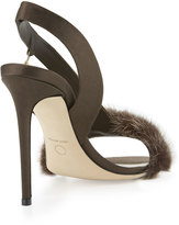Thumbnail for your product : Olgana Paris L'Amazone Mink Fur Sandal, Brown