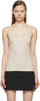 Thumbnail for your product : Off-White Taupe Ribbed Tank Top
