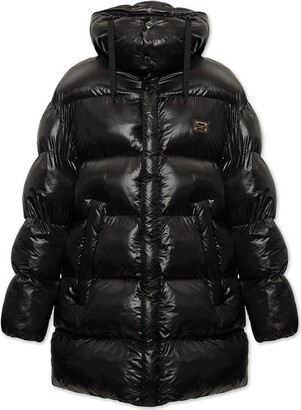 Dolce & Gabbana Logo Plaque Hooded Quilted Jacket