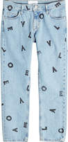 Thumbnail for your product : Current/Elliott The Cropped Straight Love Letter Jeans