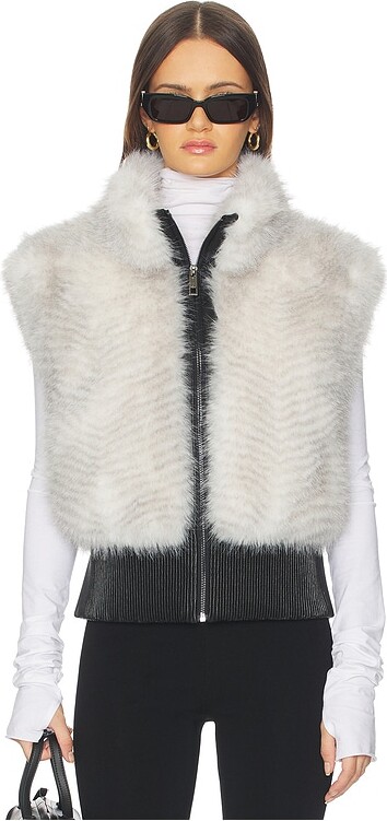 Jocelyn Faux Fox Vest