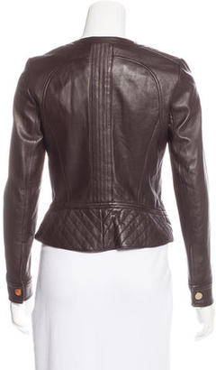 Tory Burch Leather Collarless Jacket