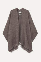 Thumbnail for your product : LAUREN MANOOGIAN Fringed Mélange Alpaca And Pima Cotton-blend Wrap - Dark gray