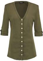 Thumbnail for your product : Balmain Button-Detailed Cotton-Jersey Top